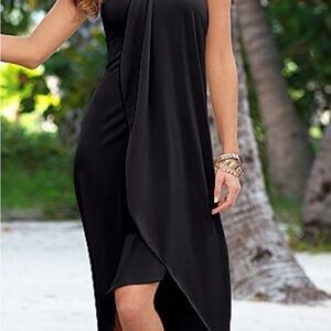 aqua ruffled asymmetrical hem dress Venus Flytrap Handkerchief Dress main image 1